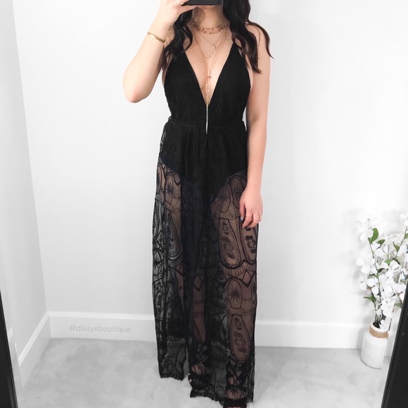 ✨ Coachella black lace maxi dress ✨ - Picture 2 of 5